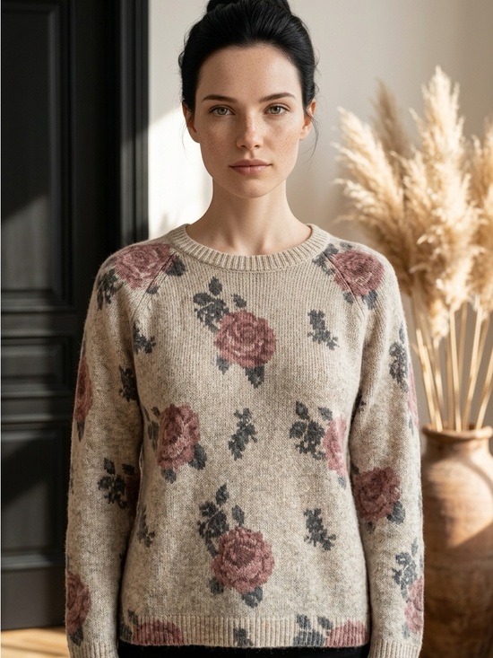 Lucky Brand Other - Lucky Brand Kids Sweater - Beige and Pink Floral